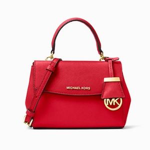 Michael Kors Ava in Candy Apple Red Crossbody Purse 🍬🍎